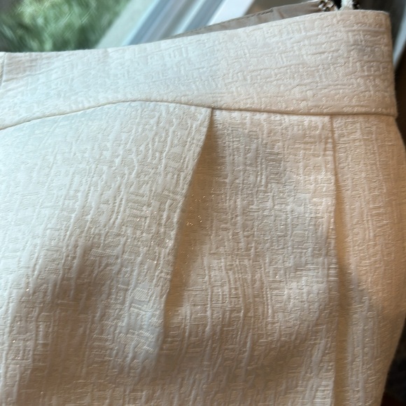 Banana Republic Cream Lined Pencil Skirt Bridal Formal Elegant Summer Size 12 - Picture 5 of 9